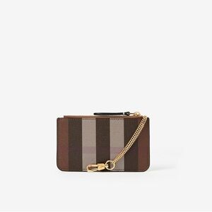 Burberry Dark Birch Brown Kelbrook Zip Coin Purse